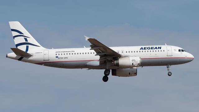 SX-DVK:Airbus A320-200:Aegean Airlines